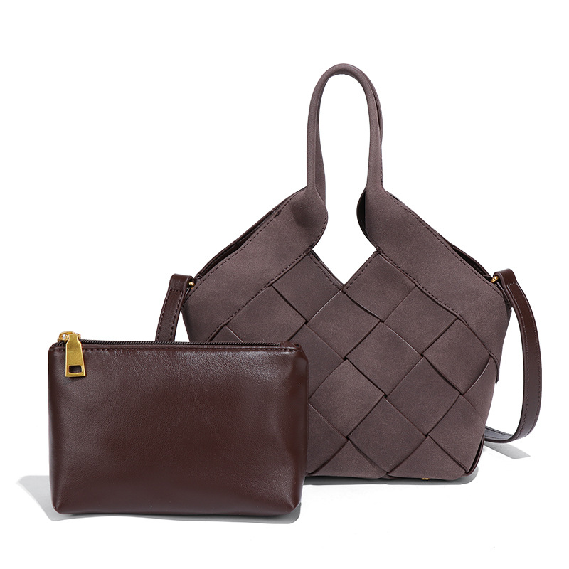 Free shipping designer bags Fashionable Frosted Highend Handheld Singleshoulder Womens Niche Handwoven Simple and Trendy Motherdaughter Crossbody Z2