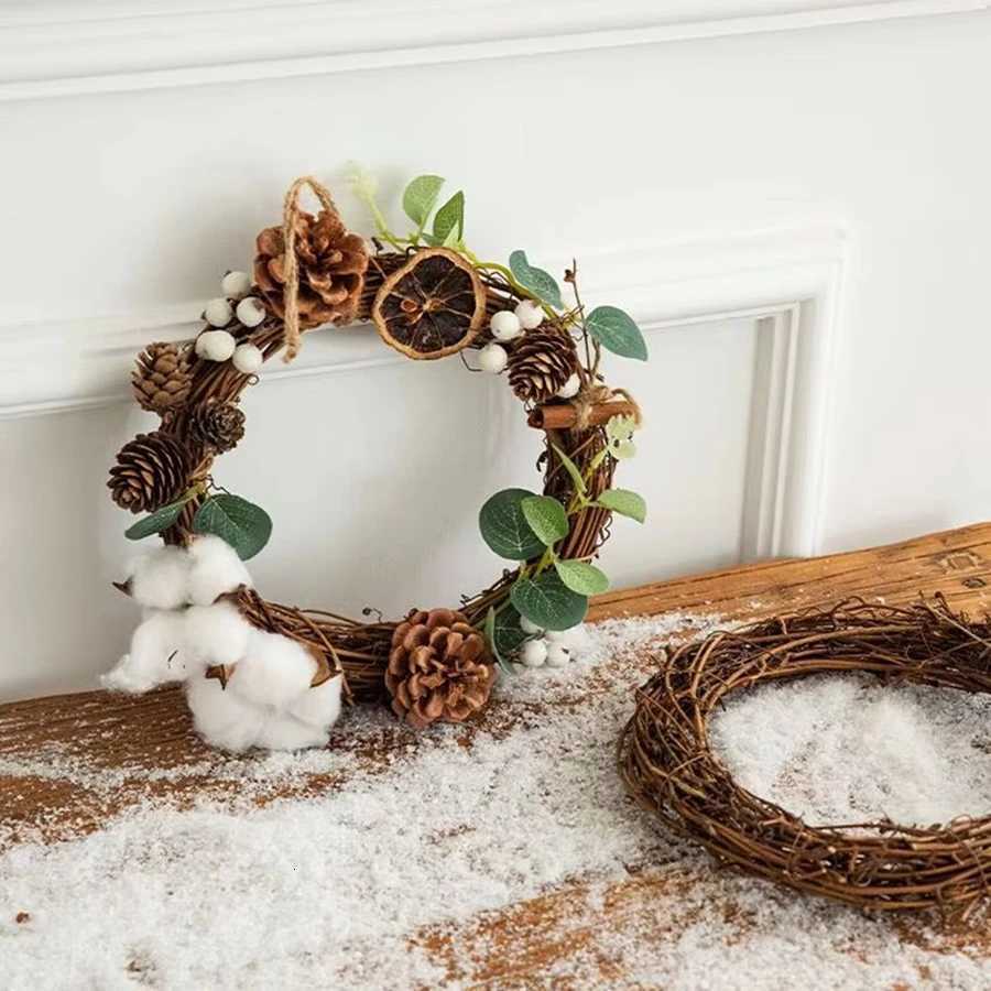 10cm/15cm/20cm Artificial Vine Frame He Wedding Frstival Christmas Outdoor Garden Decora DIY Gift Wreath Door Hanging Ornament H251106-image-1083452764