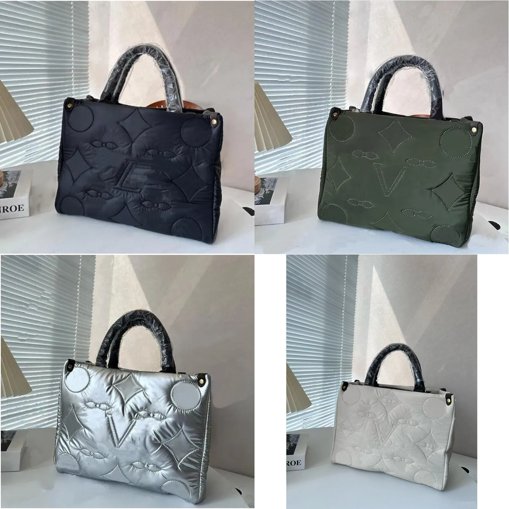 10A QUALITY Winter Designer Bags Womens Feather Down Totes Large Soft Handbags Men Boston Shopping 45678218 Bag Crossbody With Classic Embroidery Le