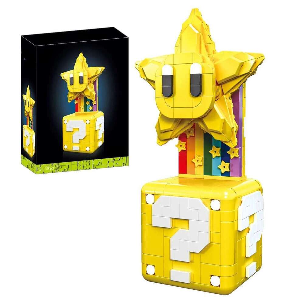 es Super Bros Building Blocks Yoshi Luigi Star Assembly Question Mark 3D Model Mini Brick Toy For Christmas Gift C251110-image-1084007025