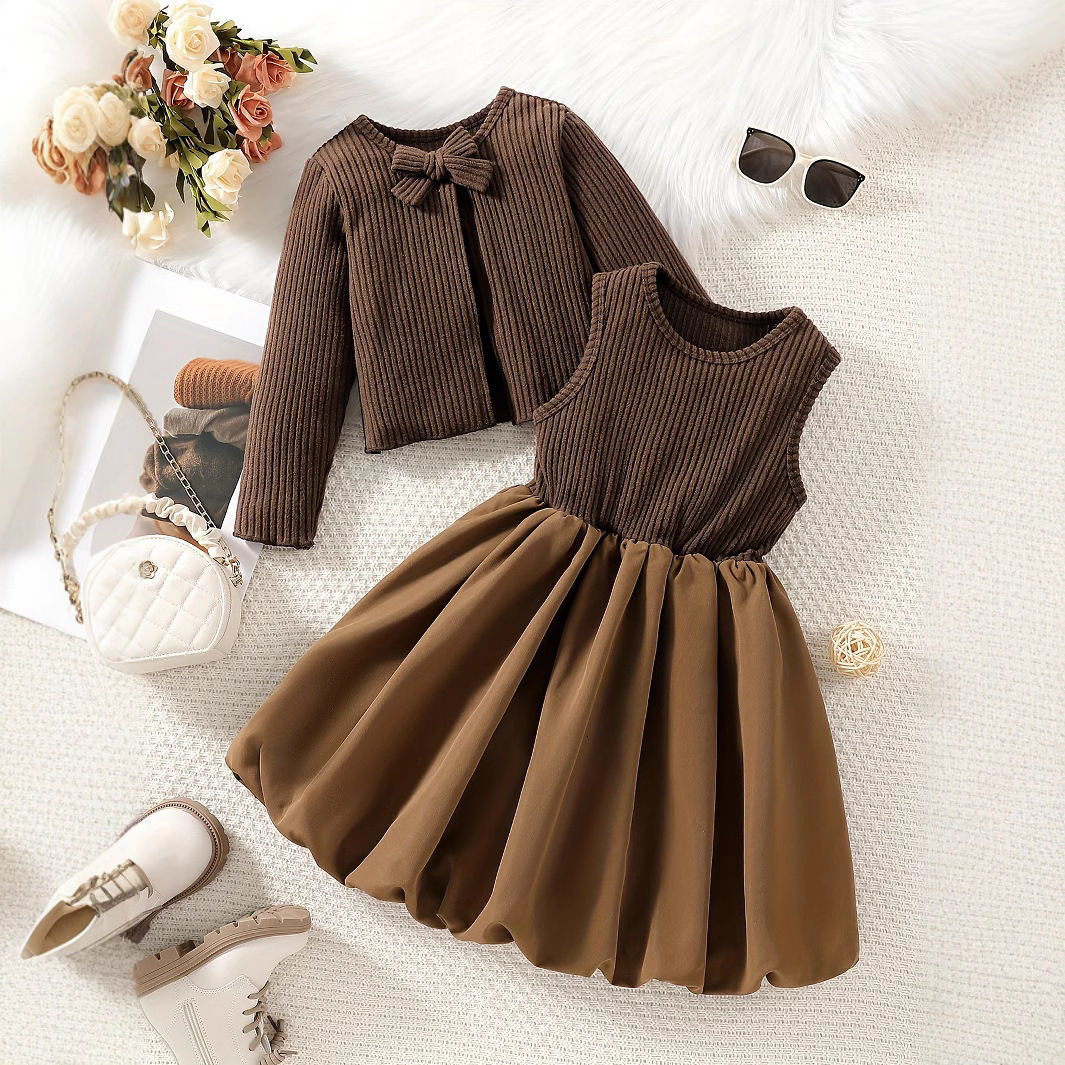 2026 New cologne Clothing Sets Girls perfume Clothes Autumn Winter Long Sleeve Knitted Sweater Tops Skirt Fashion Korean College Sty 26Y0805