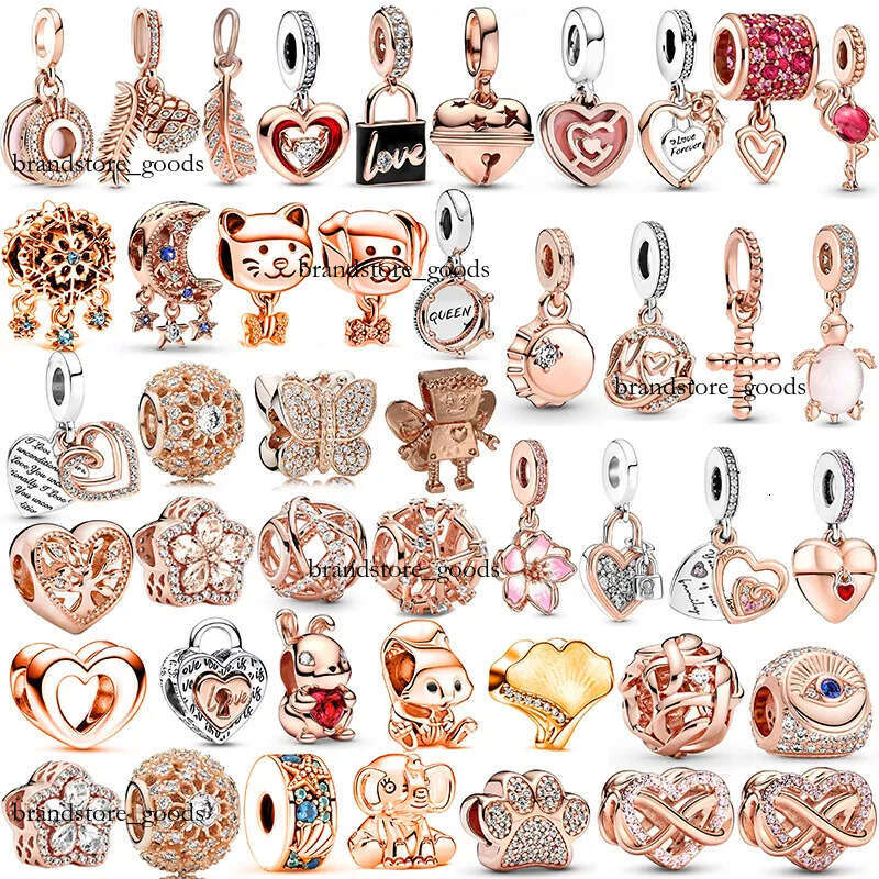 Rose Gold Charms Feather Pendant: Polished Loose Beads For DIY Bracelet, Girls Fashion Accessory 421-image-1083563276