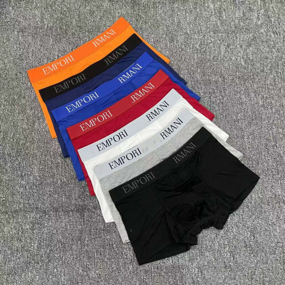4Pcs Designer Underpants Shorts Boys Ice Silk Underwear Summer Men Seamless Ultra Thin Loose Breathable Tide Brand Comfortable Boxer Short