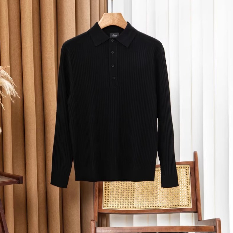 Mens Polos Designer Polo Leisure Lapel Pure Wool Spring High-quality Casual Long Sleeved Shirt BR1289