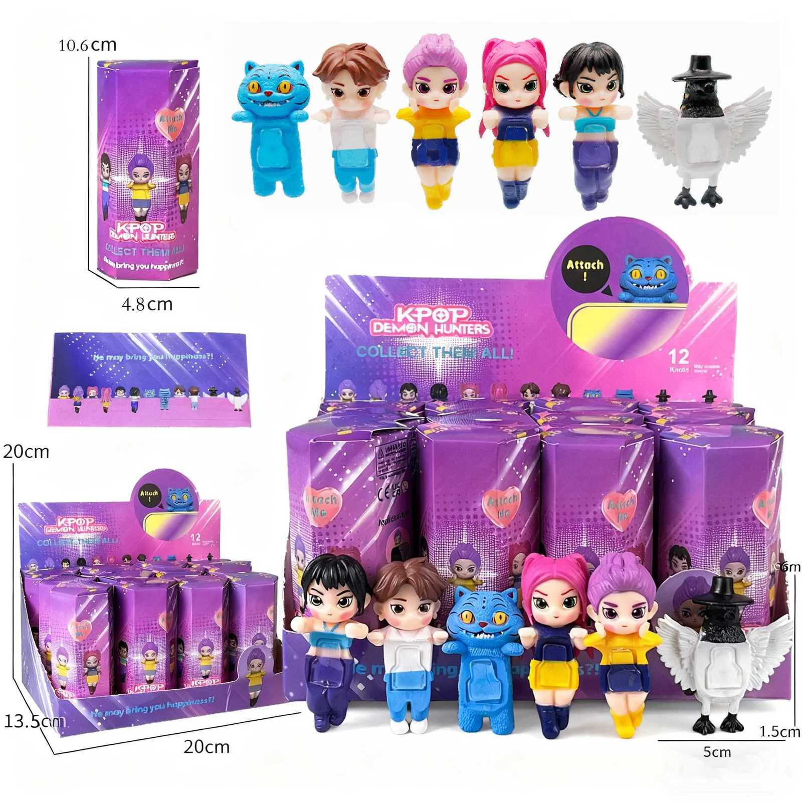 K-POP Demon Hunters Figure Series Blind Box Huntrix Derpys Tiger Rumi Mira Zoey Devil Phone Ornaments Kids Cosplay Gaming Gift C251106-image-1083576288