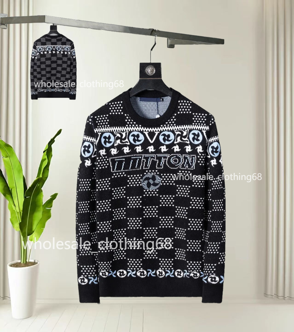 Tricots pour hommes pull haut de gamme tricot à manches longues tricots brodés hiver thermique pour hommes taille M-3XL #020