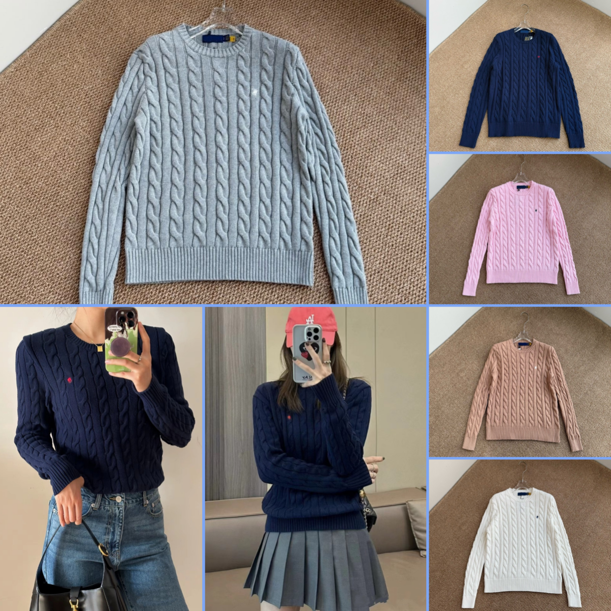 Pull de luxe pour femme avec logo brodé - Pull d'hiver confortable en tricot - Haut décontracté et chic pour les tenues de tous les jours - Pull
