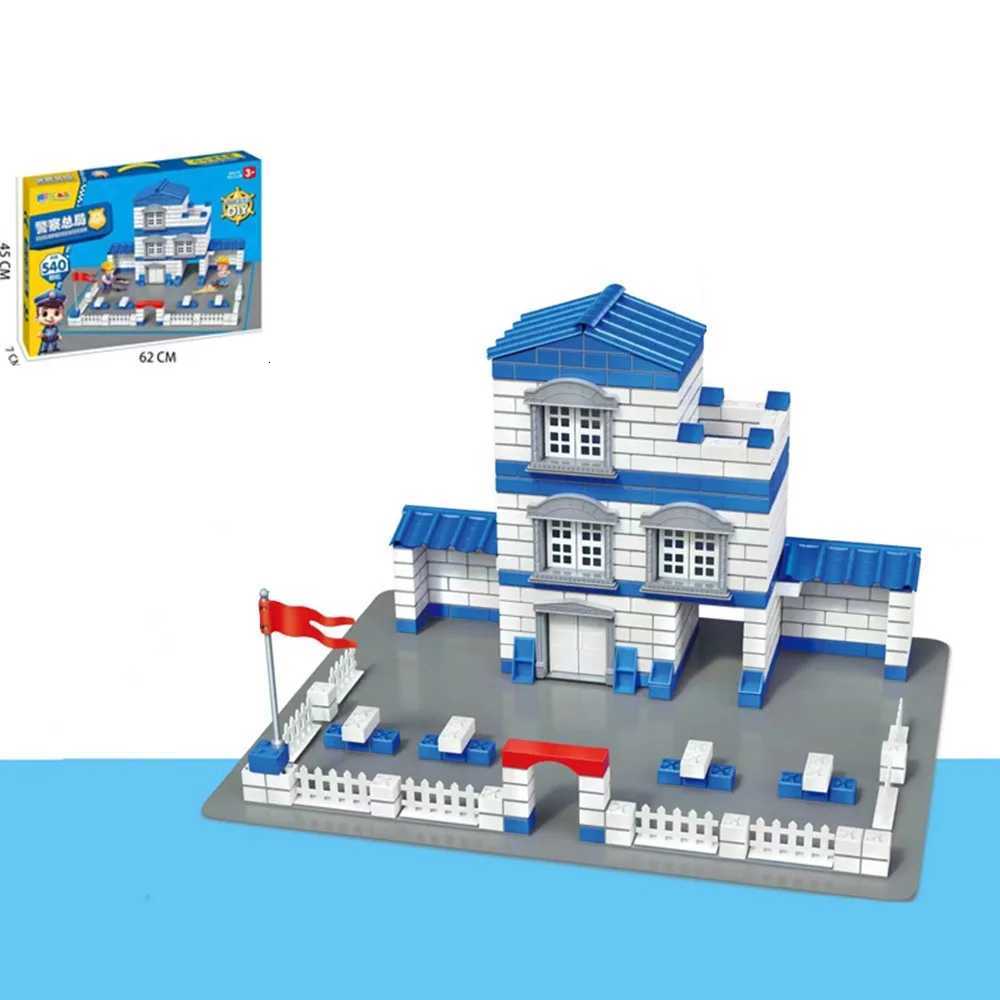 Multicolor DIY Building House Block Set Plastic Miniature Size Assemble Toy Tile Houses Cottage Sle Mini Brick Assembly K251106 K260321-image-1098415758