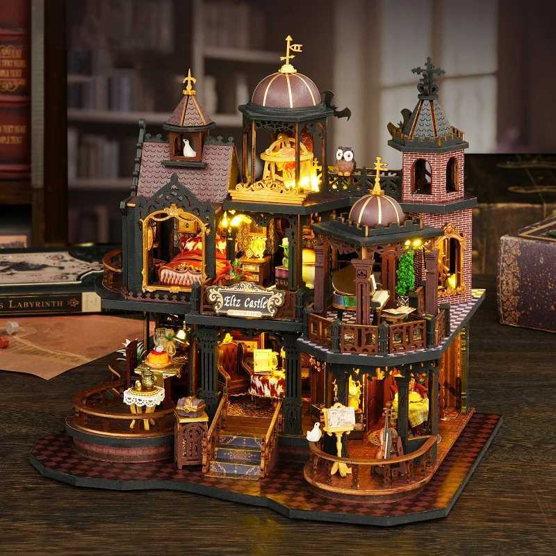 DIY Wooden Edinburgh Castle Casa Figurines Miniatures Kits Assembled Houses Cottage for Friends Birthday Gifts Home Decor Crafts K251106 K260321-image-1098415712