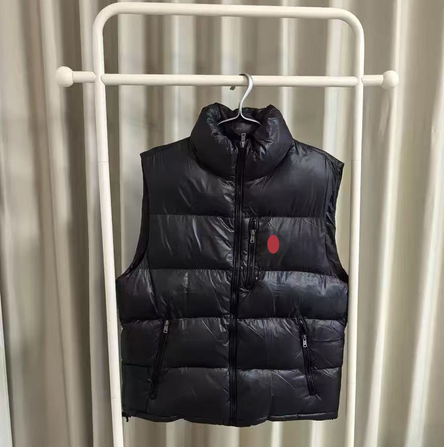 Mens Gilet Mens Stylish Quilted Polo Gilet with Embroidered Zips - Warm Winter Layer Embroidered Zippers Cozy Puffer Vest for Couples & Outdoor A
