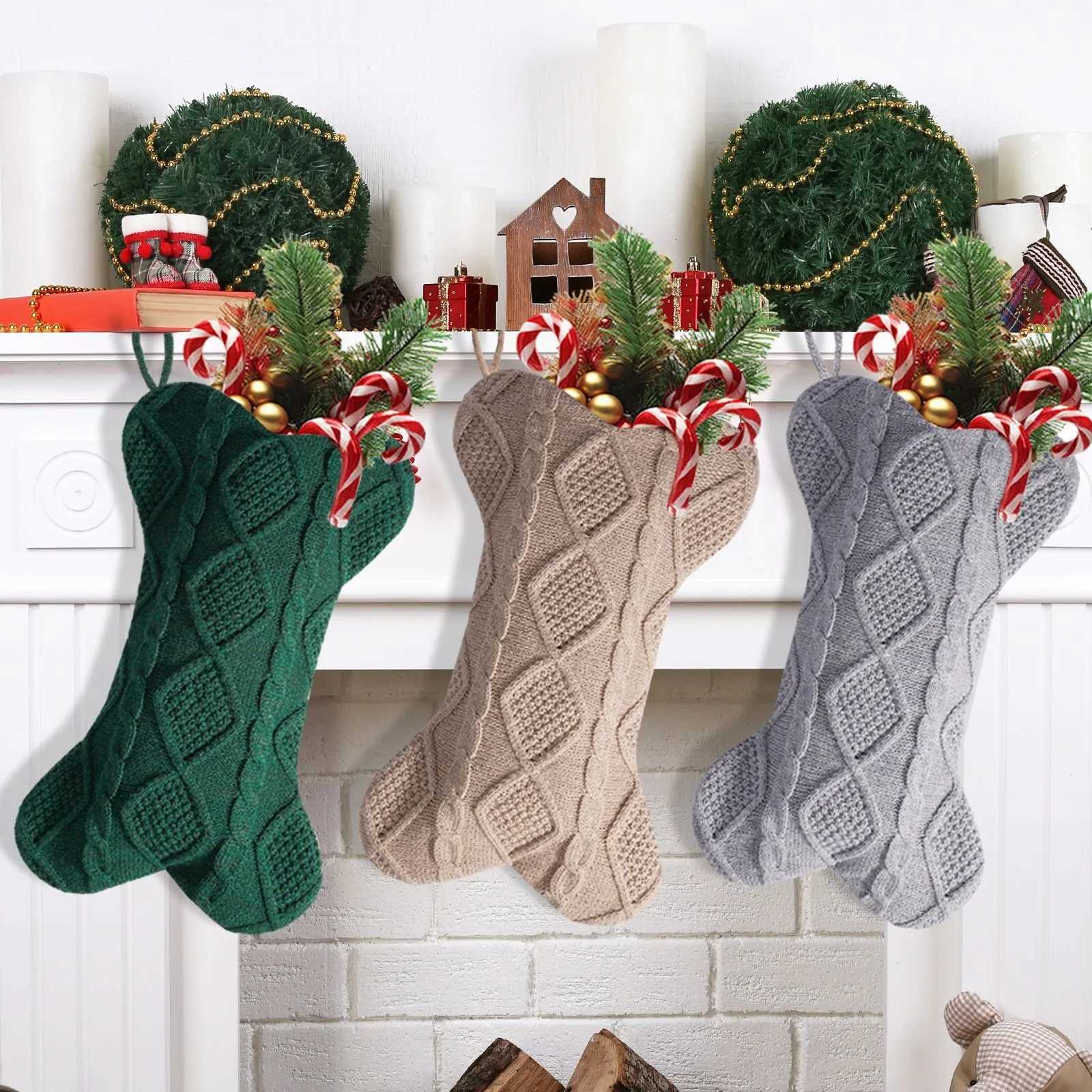 Christmas Knitting Bone Ornaments Xmas Hanging Pendants Merry Christmas Decor 2025 Feliz Navidad Happy New Year 2026 H251107-image-1083627116
