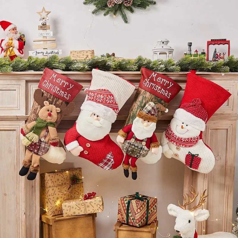 2026 Christmas Large Boots Christmas Tree Decorations Candy Bag Santa Claus Elk Snowman Bar He Decoration H251107-image-1083629662