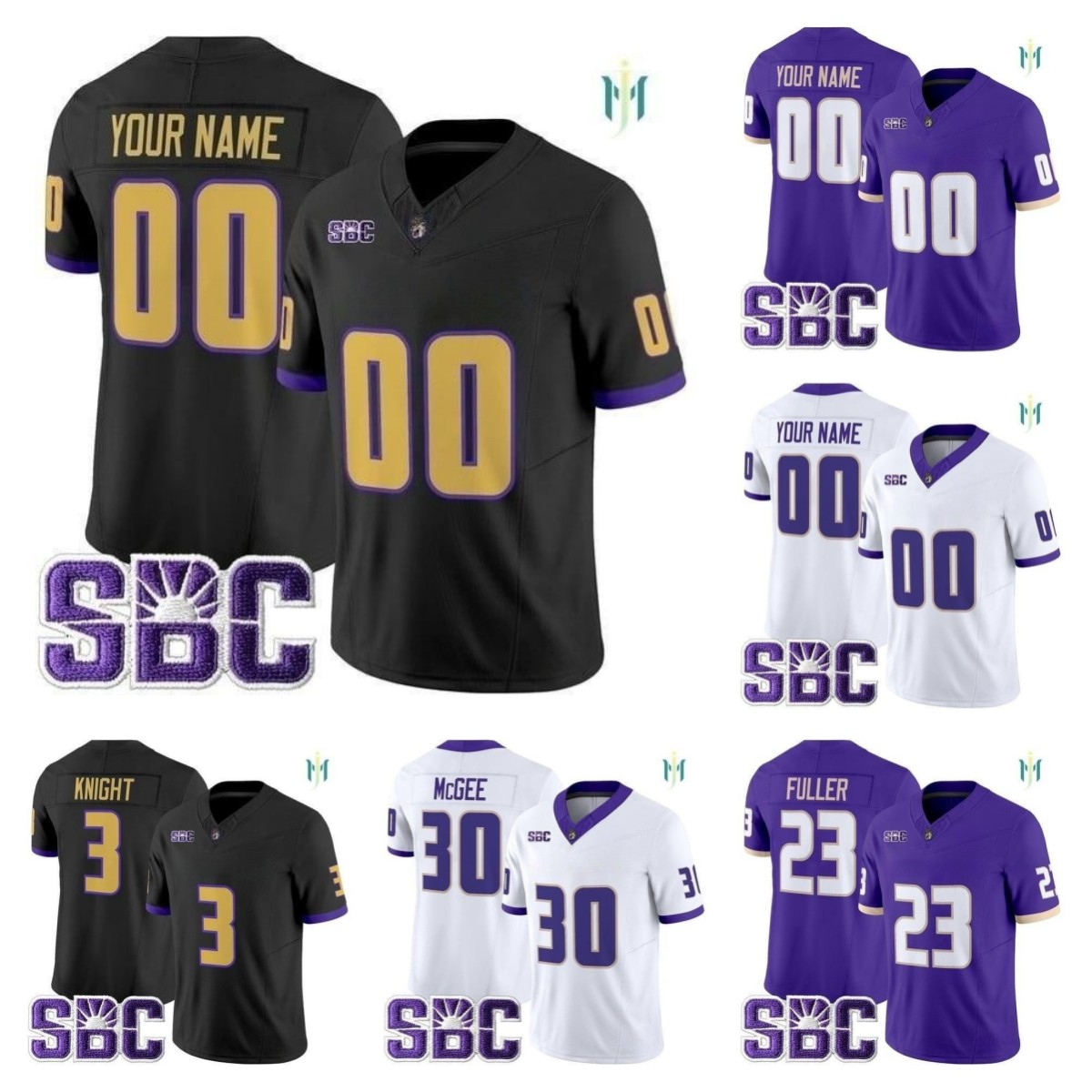Alonza Barnett III Wayne Knight Landon Ellis Fuller Charles Haley Scotty McGee James Madison Dukes Maillots de football personnalisés pour hommes