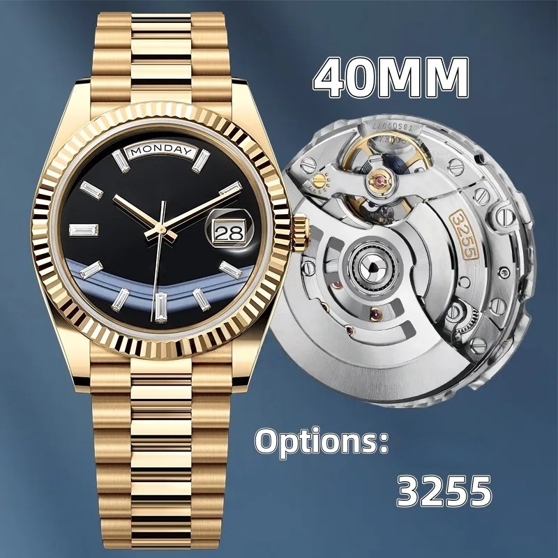 Men's 40MM Designer Automatic Mechanical Watch, Cal.3255 Movement, Premium Quality Craft Wristwatch | High-End Luxury Business Timepiece