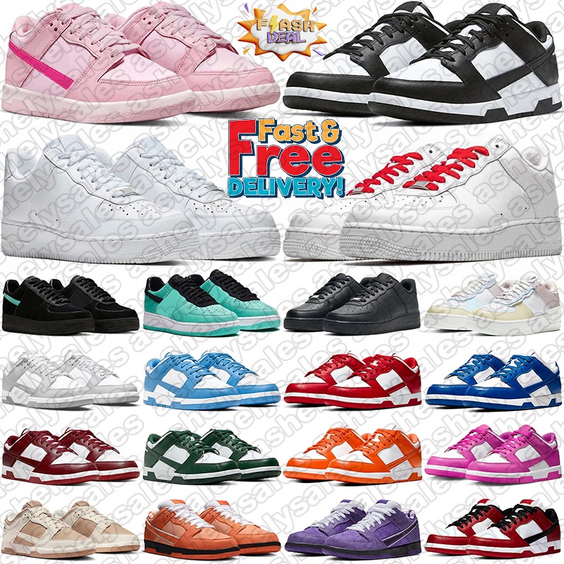 free shipping af1s one shoe designer running shoes sneakers mens trainers for forc 1 women panda pandasneakers triple black white blue grey sport-image-931595947