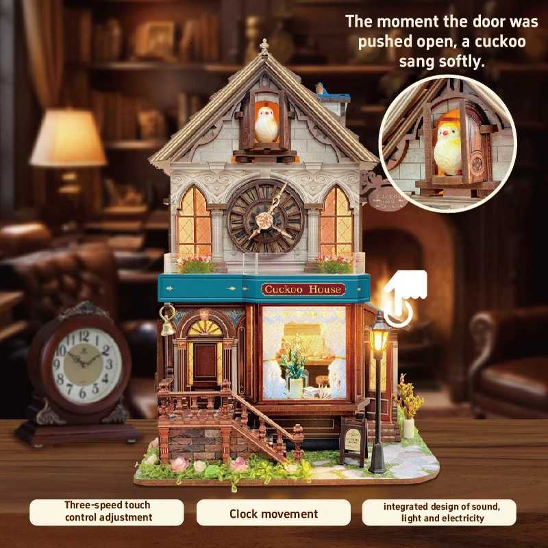 DIY Wooden Magic Ring House Figurines Miniatures Handmade Forest Casa for Friends Birthday Gifts Home Decoration Crafts K251106 K260321-image-1098415740