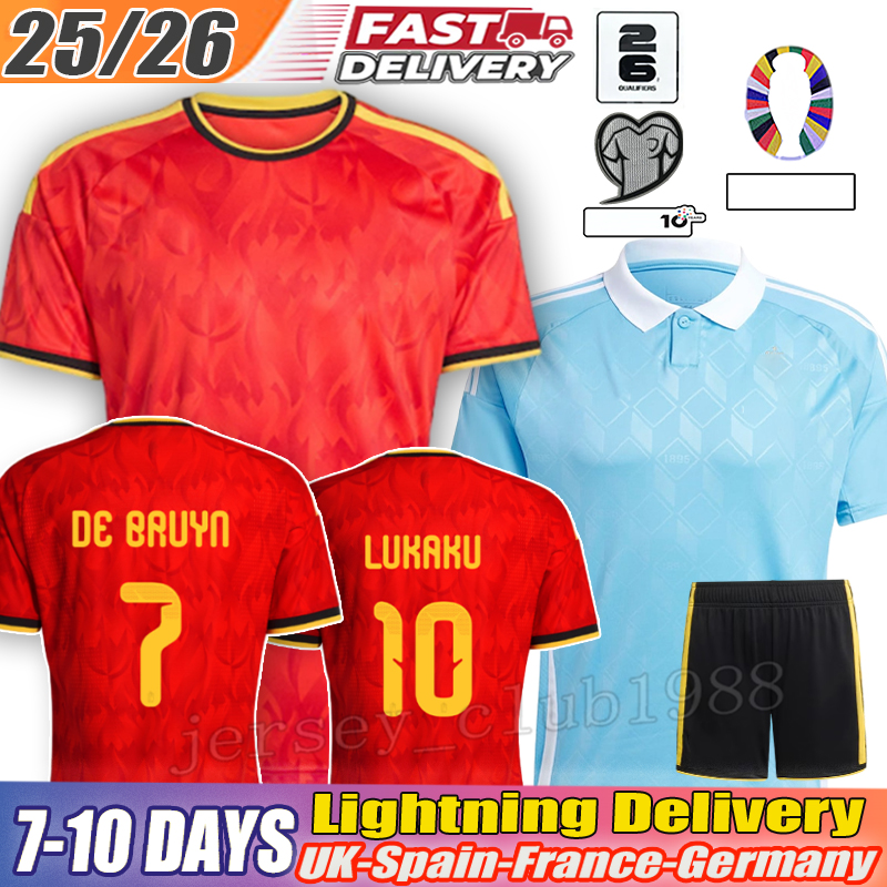 belgium kit 2026 Soccer Jersey DE BRUYNE Belgium jersey LUKAKU DOKU Modric National Kids Kit CARRASCO TIELEMANS Football Shirt 25 24 belgium foot-image-935584476