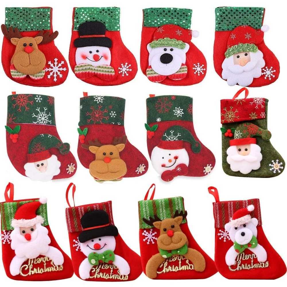 1Pcs Christmas Decoration Cartoon Socks Xmas Tree Hanging Ornaments Merry He Ro Decor Gifts New Year Happy Navidad Supplies H251107-image-1083630069