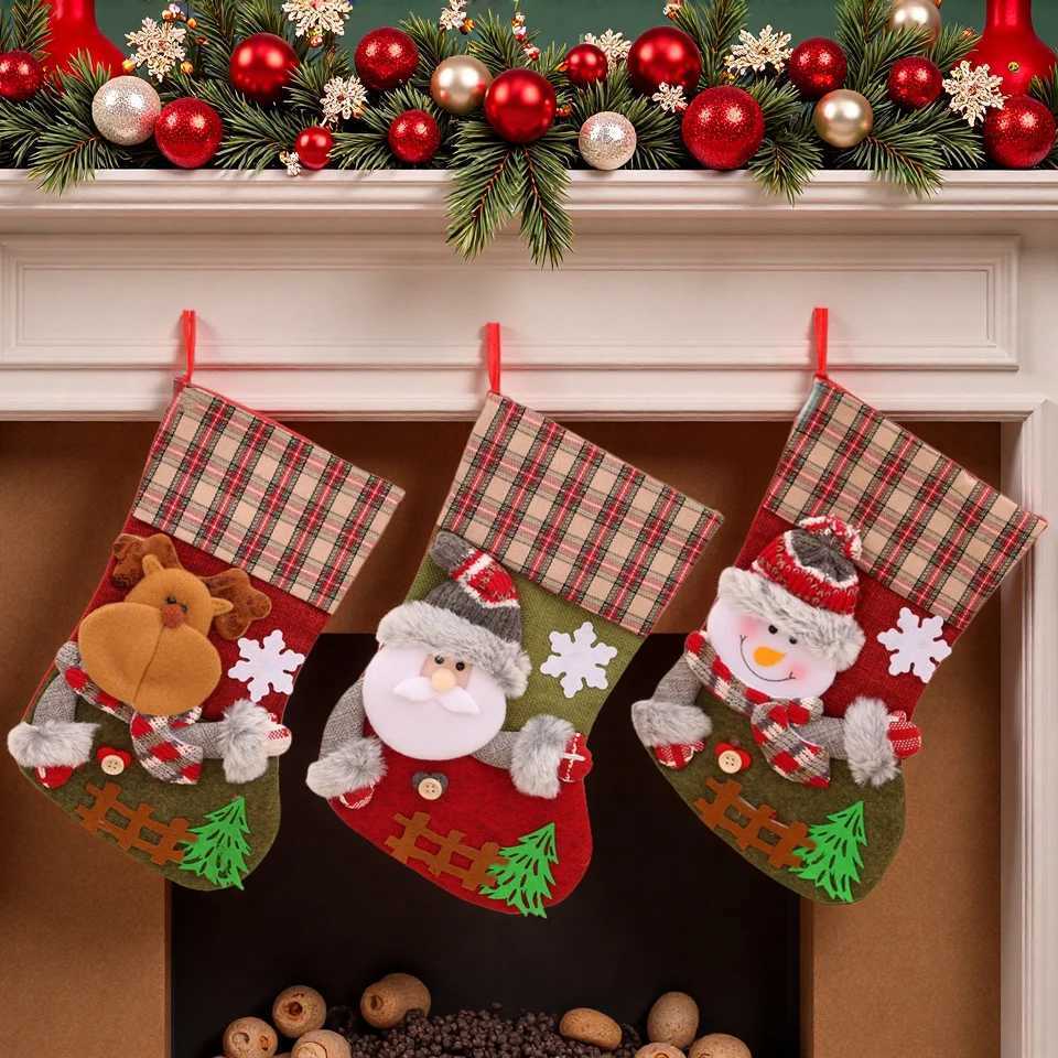 126 Inch 3D Christmas Stocking ic Santa Snowman Reindeer Xmas Family Christmas Gift Bag Xms Tree Decoration H251107-image-1083629816