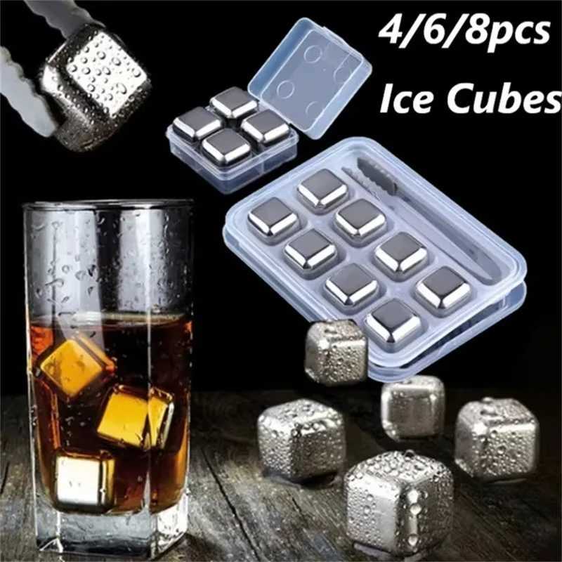 Whiskey Stones Reusable Whiskey Chilling Rocks Stainless Steel Cube for Bourbon Scotch Brage Gift For Whiskey Lovers Y251107-image-1083611724