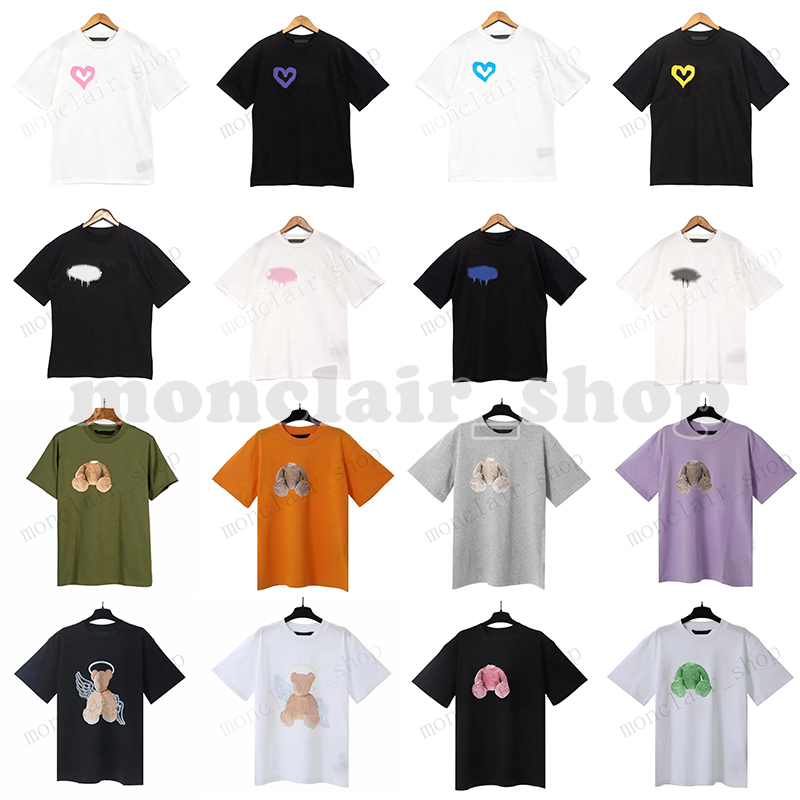 mens designer t shirt clothes designer shirts women t shirts Fashion spray paint graffiti couple short sleeves high street loose Tide brand Crew-image-909560837