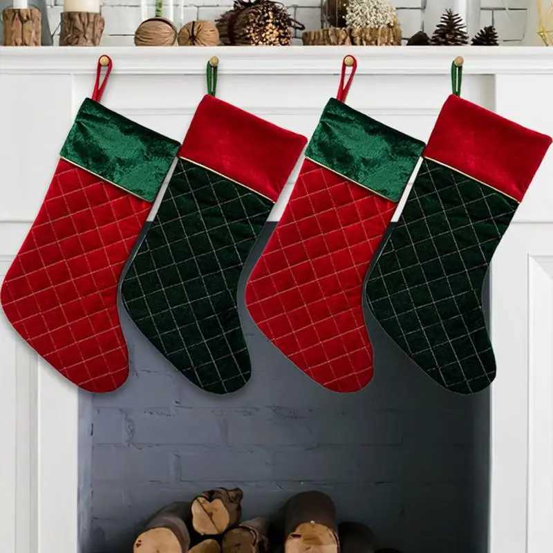 Christmas Stockings Large Space Stockings Bag Soft Fireplace Hangings Stockings Cute Stocking Decorations Smooth Christmas Sock H251107-image-1083627025