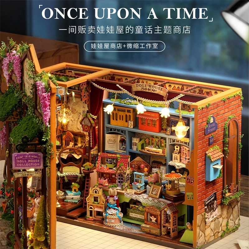 Cottage Fairy Tale Kingdom DIY Rare House Creative Wooden Ornament Shop Model Toys Girl Men Gift Color Box Splicing Ornament New K251106 K260321-image-1098415773