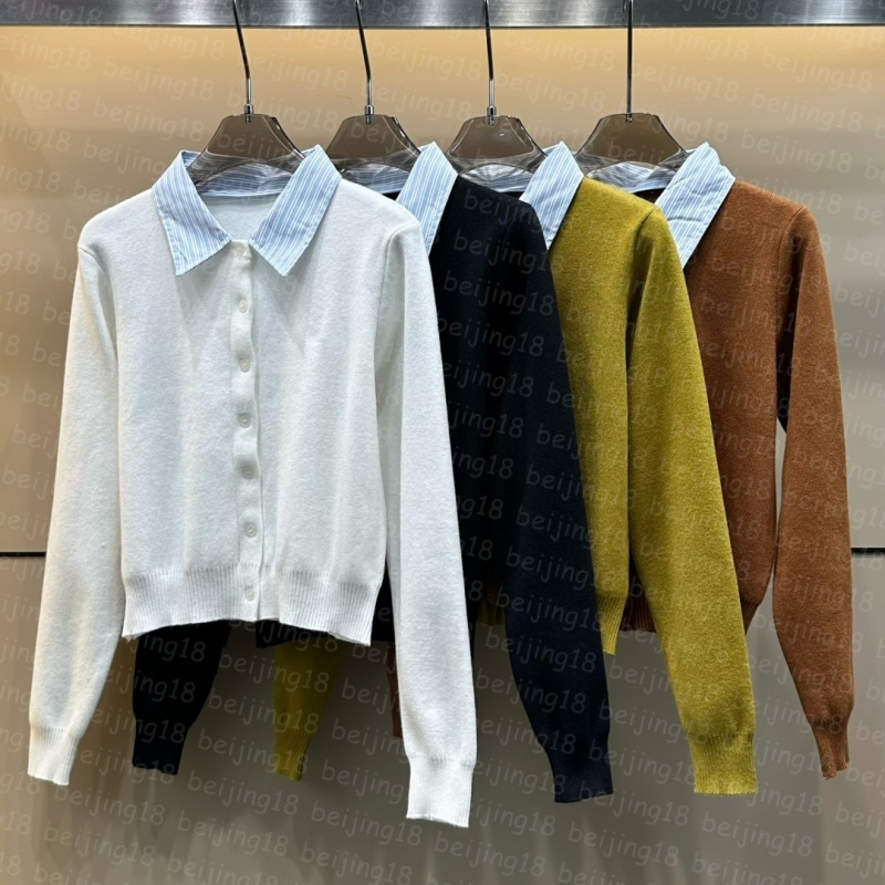 (Choisissez les photos et non la description) Créateur de mode de qualité supérieure Cardigan à manches longues Pull Sweat-shirts pour femmes 333