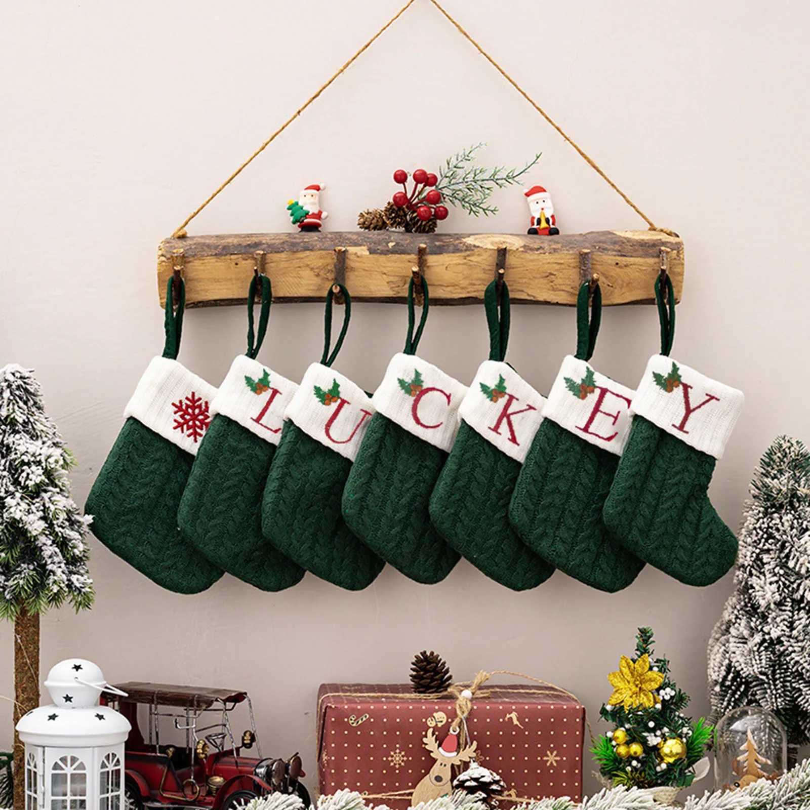 2024 Christmas Socks Candy Boots With Small Bells Holiday Gift Bags Christmas Trees Santa Claus Boots For Fireplace H251107-image-1083630151