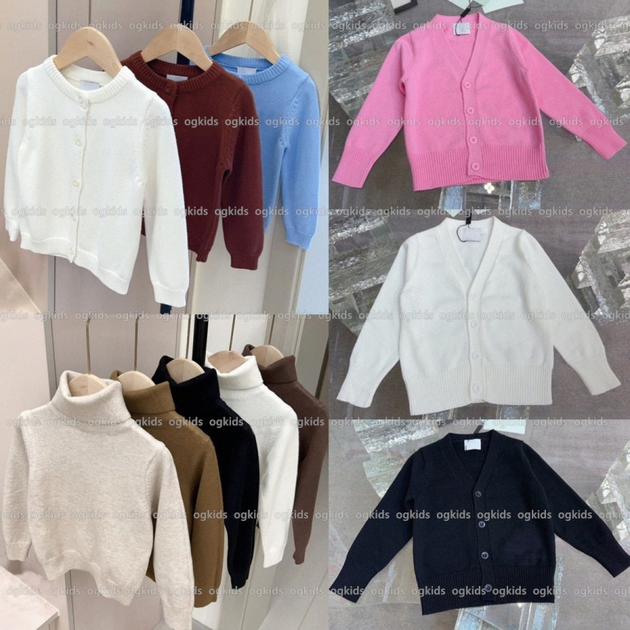 Designer kids sweaters toddler Pullover boys girls Spring / Autumn sweater pink yellow black white gray winter sweater N7Eb#-image-1083653744