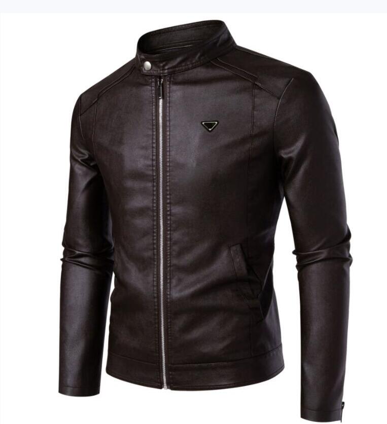 Designer New Men's fashion leather jacket pu brand Motorcycle Causal Coat Mens Moto Biker 4XL top spring winter outwear coats jacket