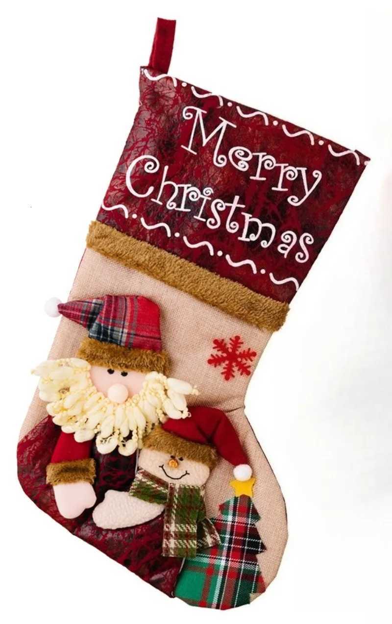 Christmas Decorations Three-dimensional Cartoon Christmas Stockings Childrens Gift Bags Large Christmas Stockings Fashion Trend H251107-image-1083630503
