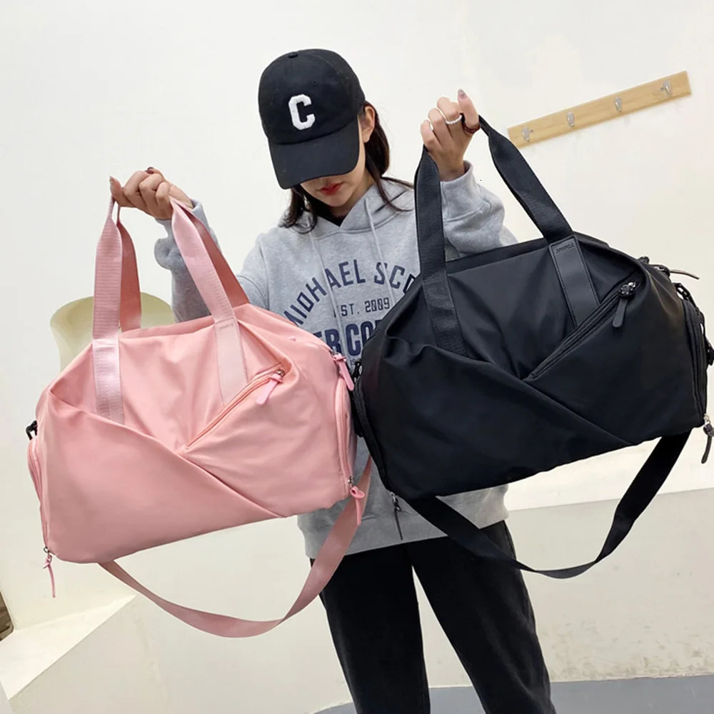 Womens sports and fitness bag travel dry and wet bag handbag multifunctional waterproof swimming and fitness training bag yoga bag 250407