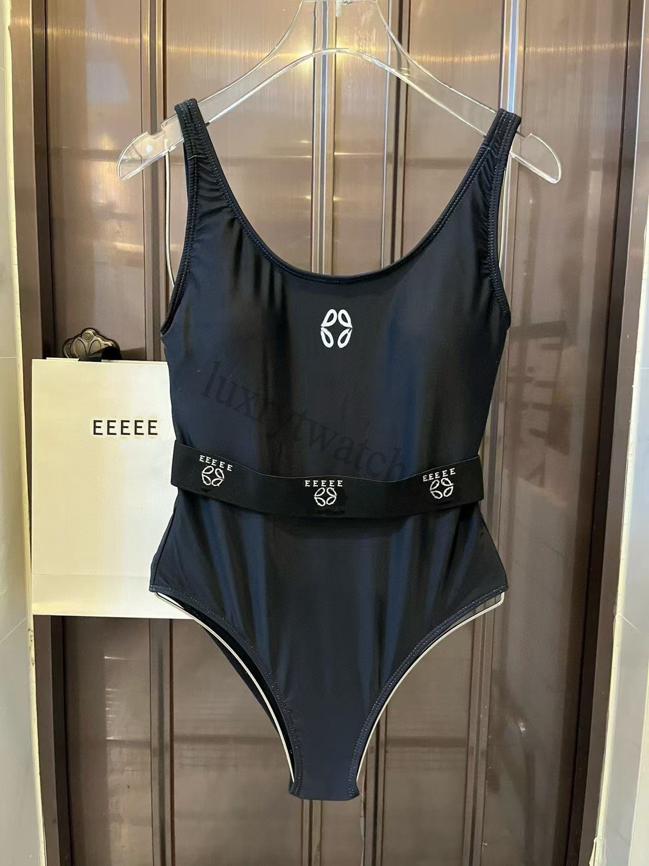 Designers Loeoewes Sexy 1 Piece Swimwear for Women Swimsuit Bandage Thong Bathing Suit High Cut Beachwear Solid Print New Bather Bikini Fashion-image-1052214197