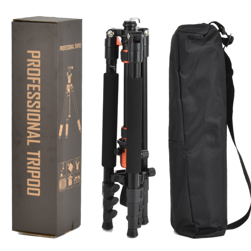 Professional tripod 1.7m DSLR camera tripod reverse gimbal Pylon layout ball control camera stand R250407-image-995165400