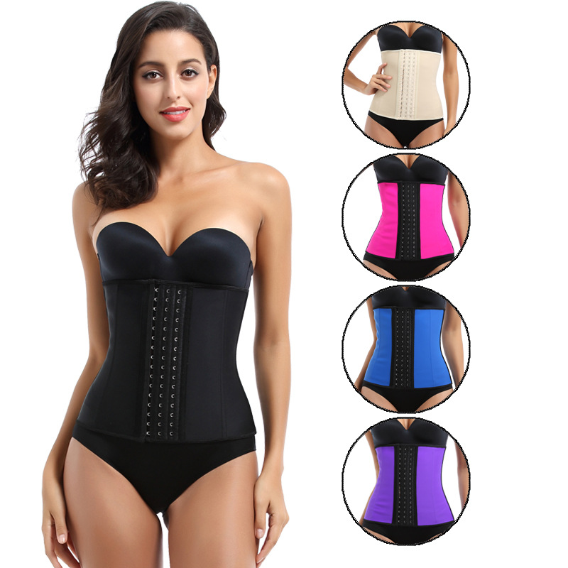 Latex Waist Trainer Girdle & Tummy Control Shapewear Underwear Corset Cincher 3 Layers With 9 Steel Bones Slimming Body Shapers Belts Shaping Per-image-629826750