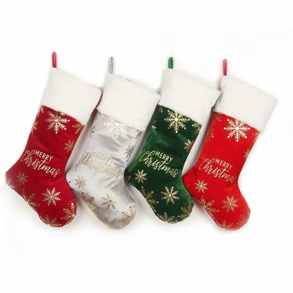 Large Capacity Christmas Socks Hanging Ornaments Embroidery Christmas Gift Bag Snowflake Candy Gift Stocking H251107-image-1083628762