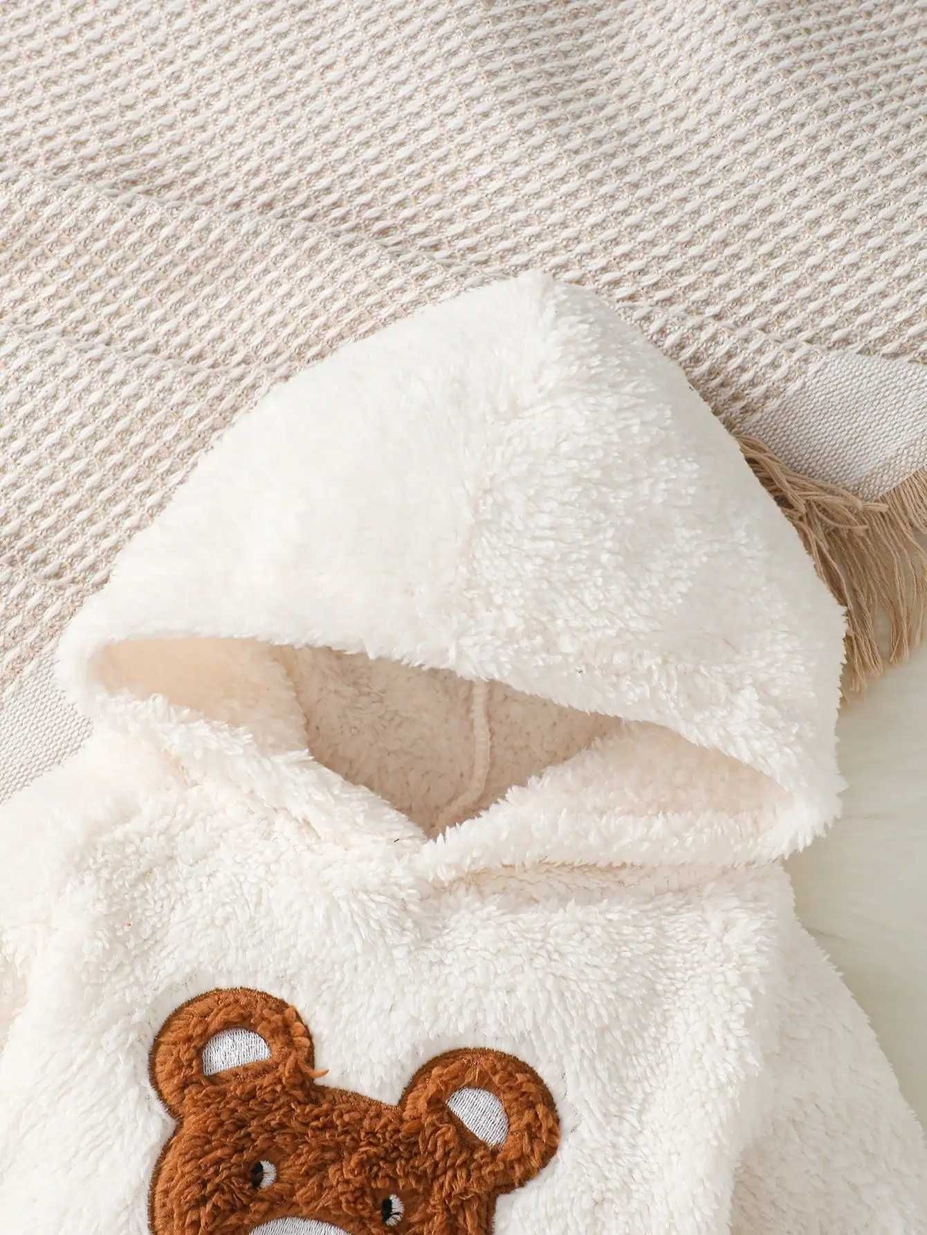 K636 Baby Clothes Newborn Rompers 2024 Winter Cottonpadded Infant Girls Jumpsuit Toddler Embroidered Bunny Turn Down Collar Outwear-image-1083749664