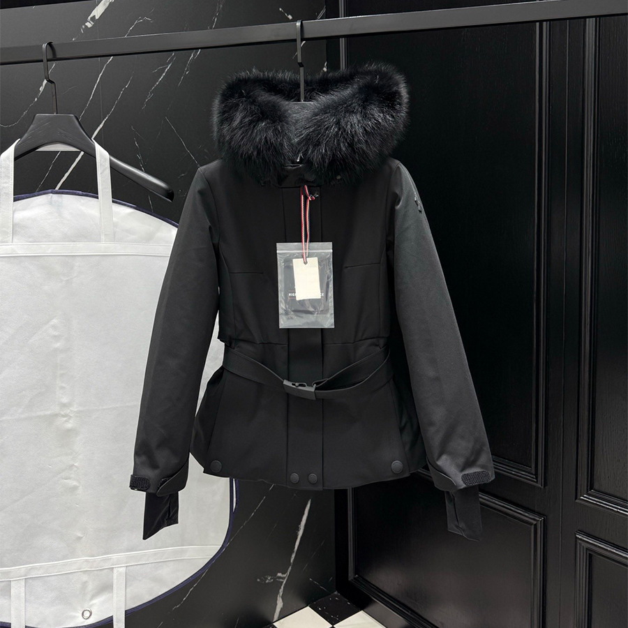 Costume de ski de créateur doudoune pour femme manteau à col en fourrure veste de ski à la mode classique doudoune courte à manches longues veste