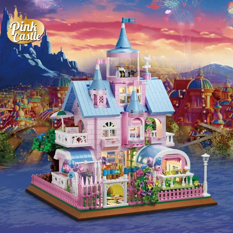 Creative Ci Street View Building Bricks Mini Block Girl Castle Villa Construction Model Kits Figures Toy For Girls Gift C251110-image-1084007065