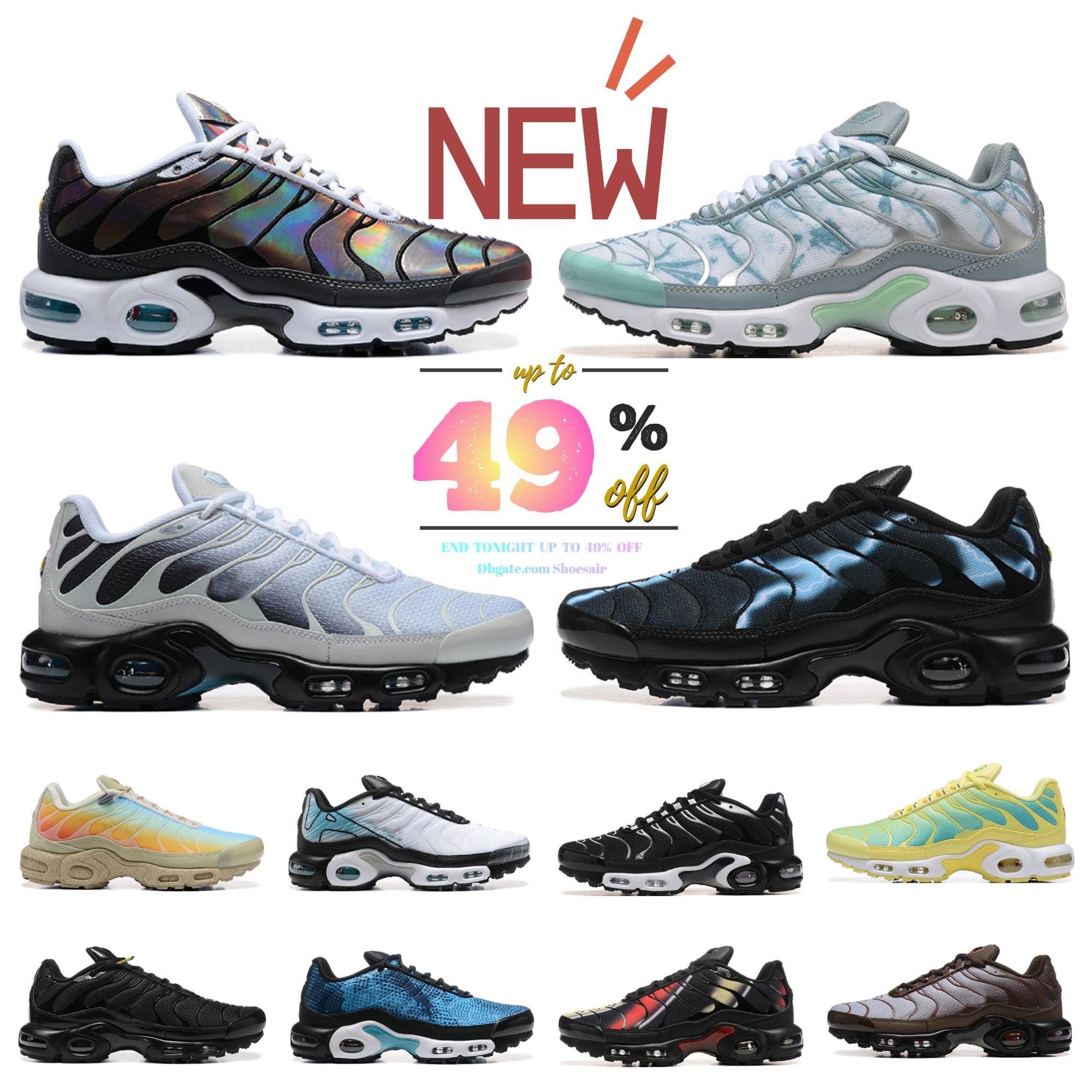 2025 original tn running shoes mens plus tns Sneakers Triple Black Hyper Pink Dark Smoke Grey Dusty Cactus Iridescent Baroque Brown Orange Waterway