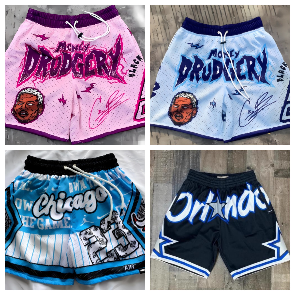 Designer Trendy Fashion Brand Sports Summer Oversized Mesh Men's Casual Loose Basketball Football Shorts Size S-6XL
