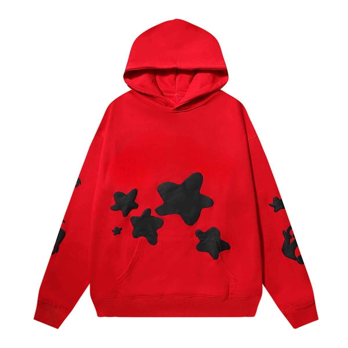 Hiphop Style Men Women Hoodie Sweatshirt Letter Logo Foaming Print Casual Loose Fit Autumn Winter New Arrival Streetwear-image-942072491