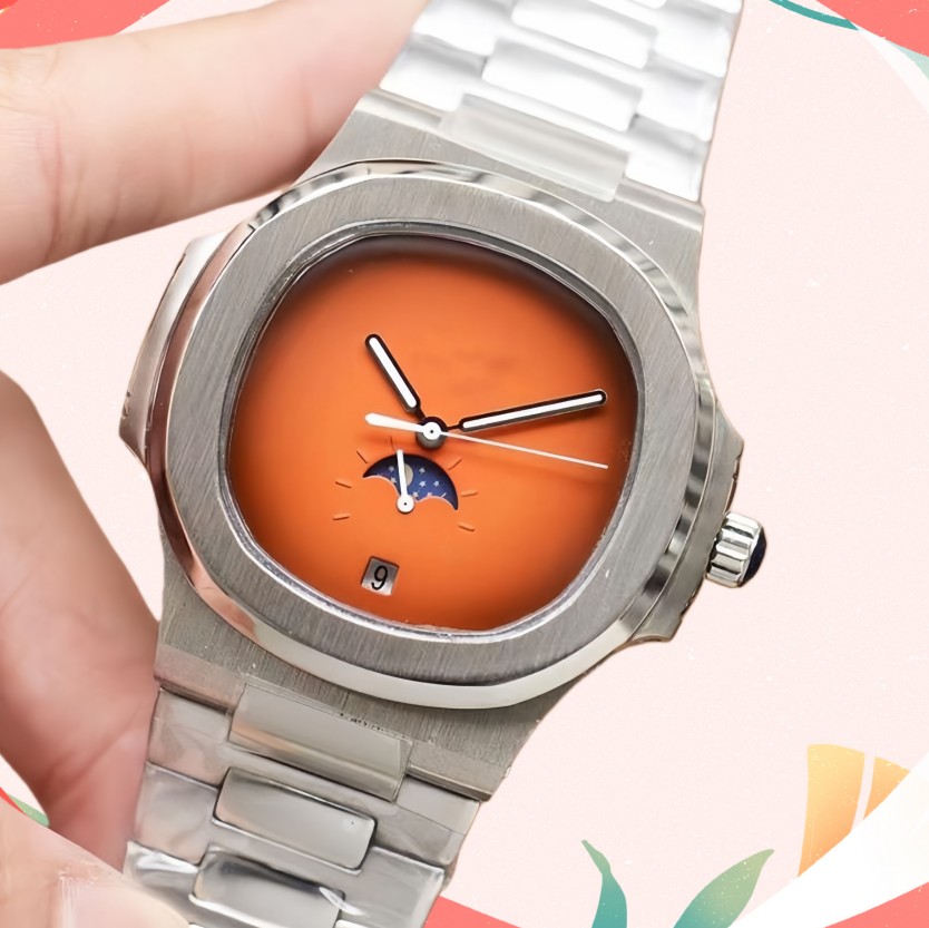 Men's fully automatic mechanical Christmas sports orange watch 40mm luxurious men's designer high-quality 904L strap all stainless stee