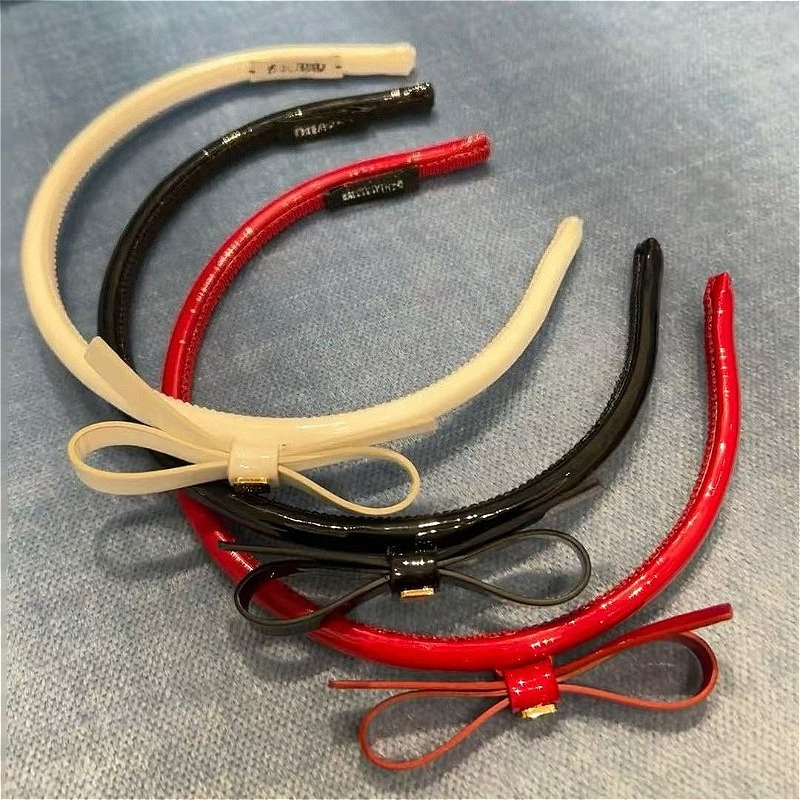 Classic Designer Headbands Luxury Brand Headbands Patent Leather Letter Headbands Bow Hair Accessories High Quality Multiple Styles-image-1083796443
