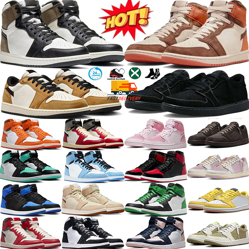 1S Low OG Chaussures de basket-ball pour hommes Femmes 1 Baskets hautes Lost and Found University Blue Dark Mocha Chicago Top UNC Hyper Royal Hig