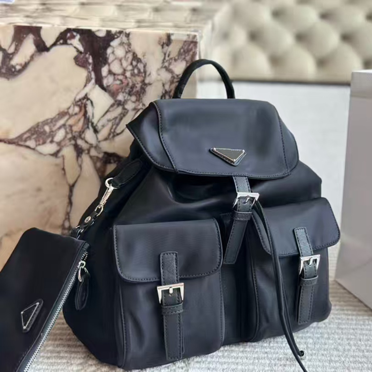 designer bag 710Backpacks For Students luxury high-quality handbag for women backpack fashionable classic versatile Nylon Backpack free shipping