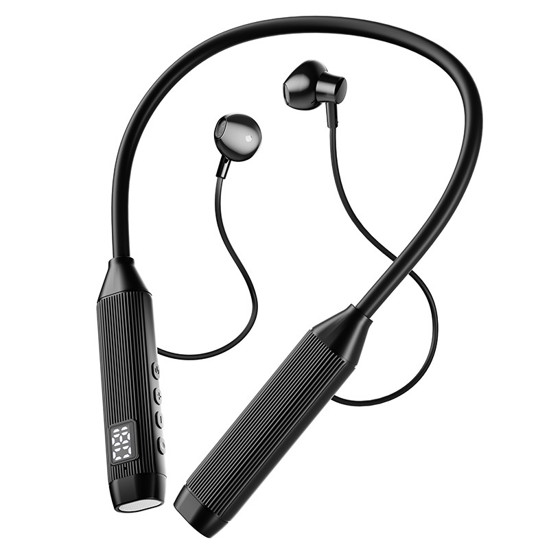 Tour de cou LED, connexion sans fil, casque compatible 5.2, haute qualité sonore, affichage de puissance stéréo, écouteurs Bluetooth magnétiques