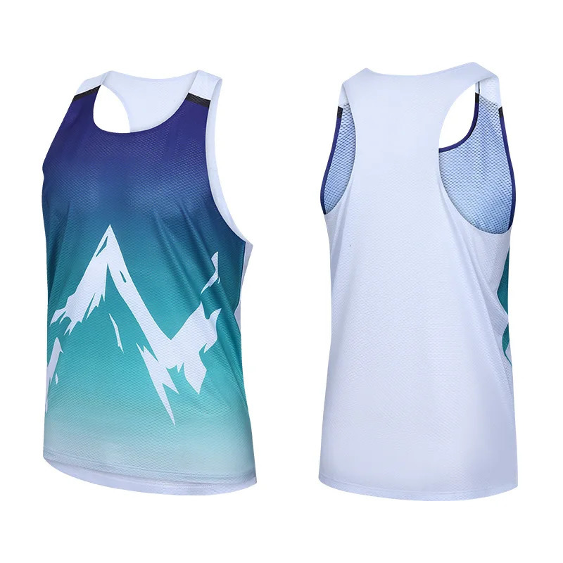 Mens athlete Matton running vest quick drying fitness shirt mens gym womens sports top letter 250322Z