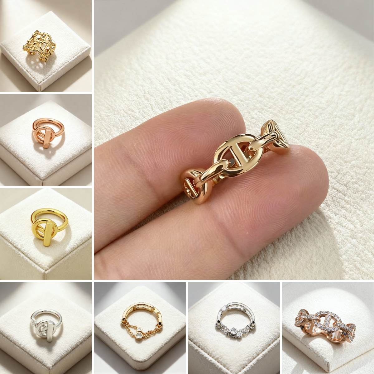 designer rings for woman mens jewelry nose rings fashion ring high quality 925 sterling silver pig snout design unique hollow circle ring womens-image-1083851986
